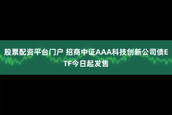股票配资平台门户 招商中证AAA科技创新公司债ETF今日起发售